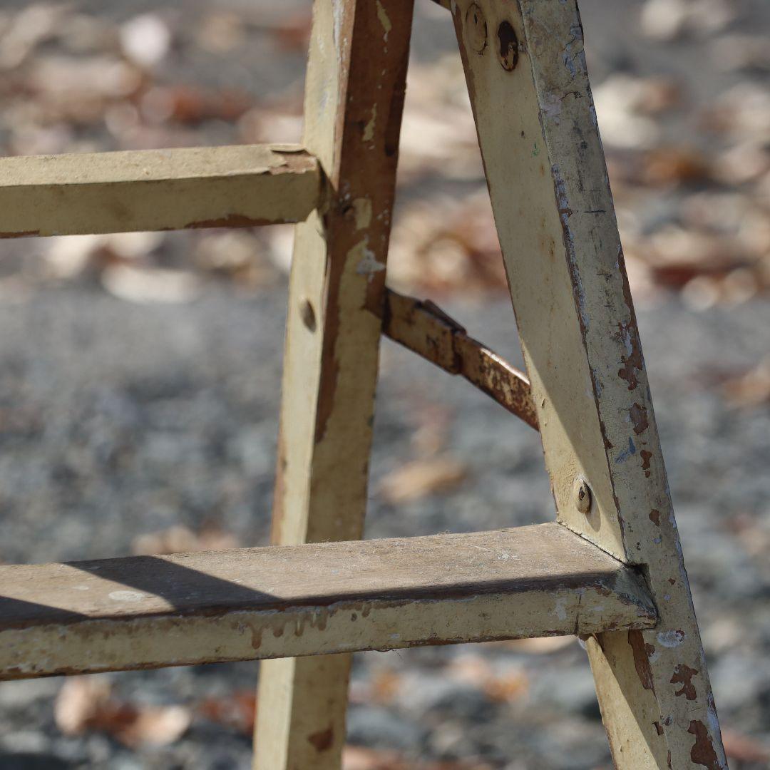 アンティーク ビンテージ 木製ラダー 脚立 ディスプレイ 飾り台 インテリア雑貨