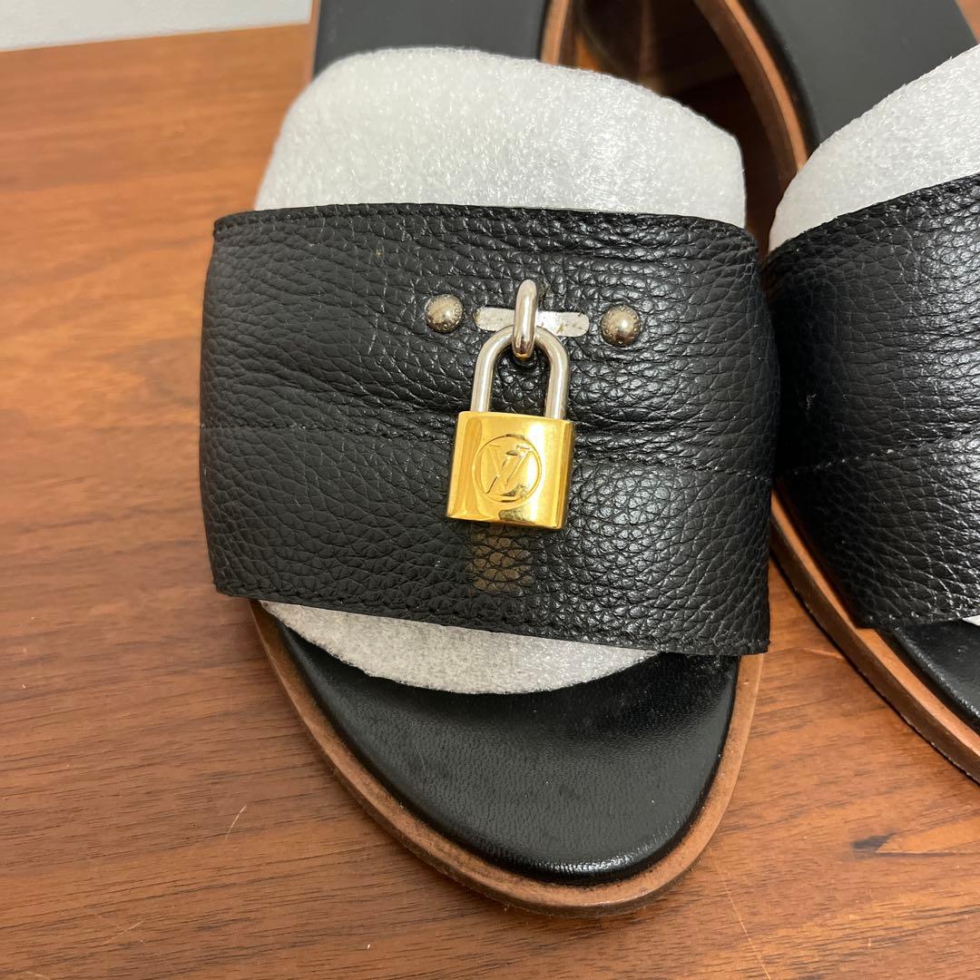 ルイヴィトン　黒　ミュール