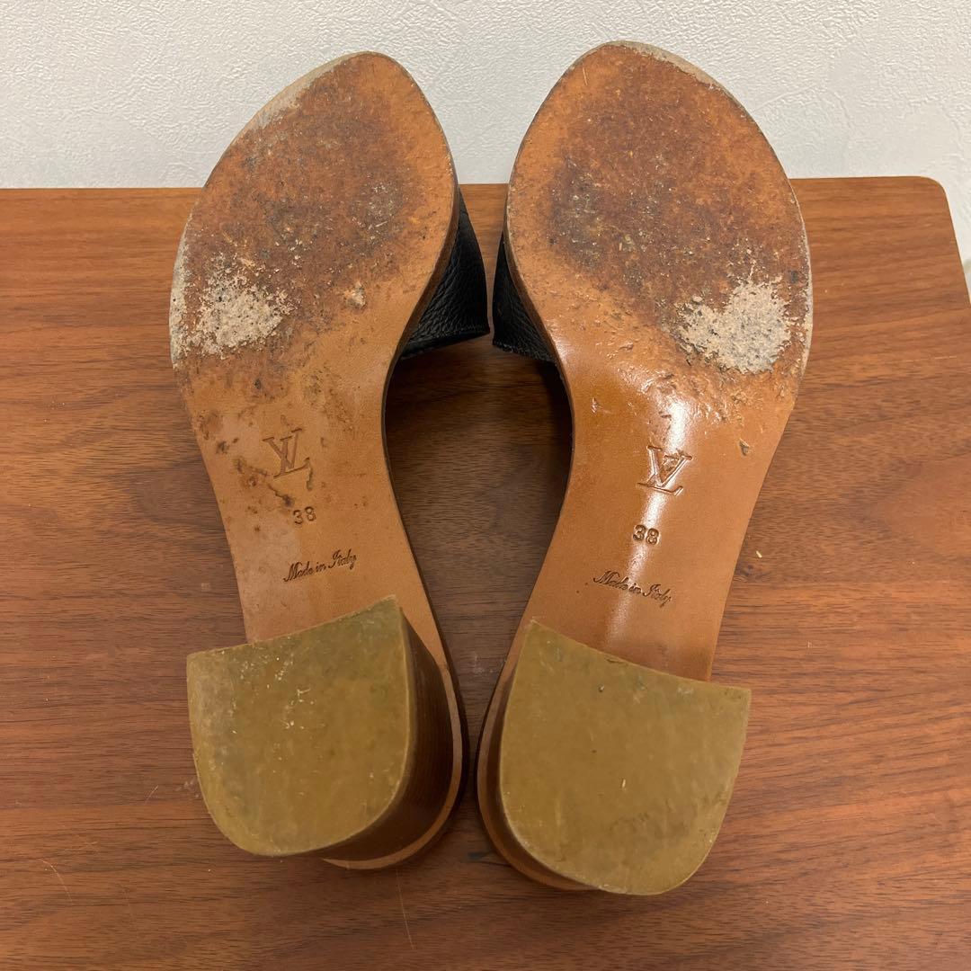 ルイヴィトン　黒　ミュール