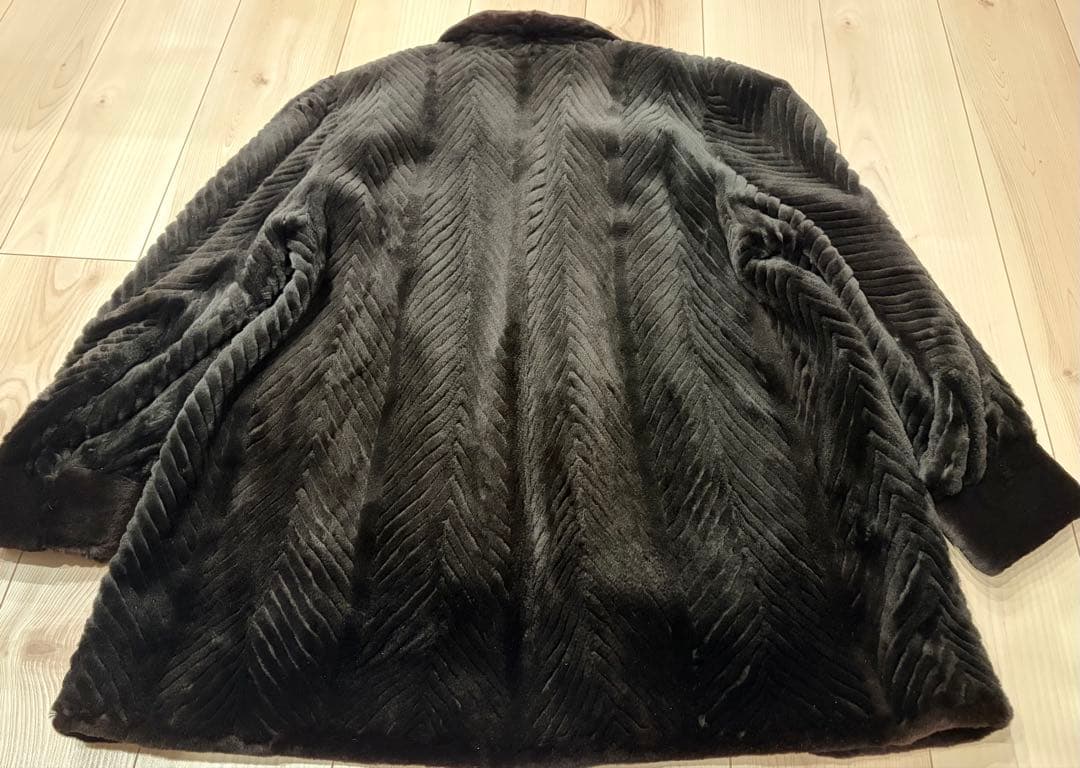 【最終値下げ】サガミンク ブラックミンク ヘリンボーン マーブル柄 銀サガ