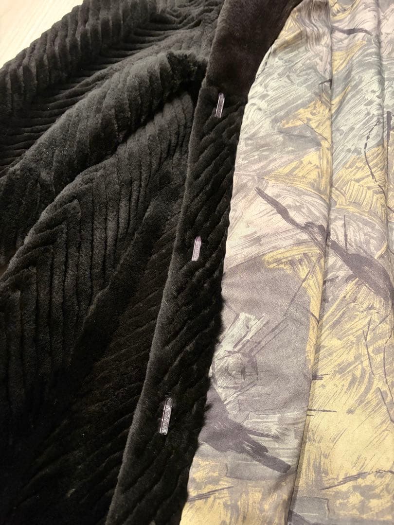 【最終値下げ】サガミンク ブラックミンク ヘリンボーン マーブル柄 銀サガ