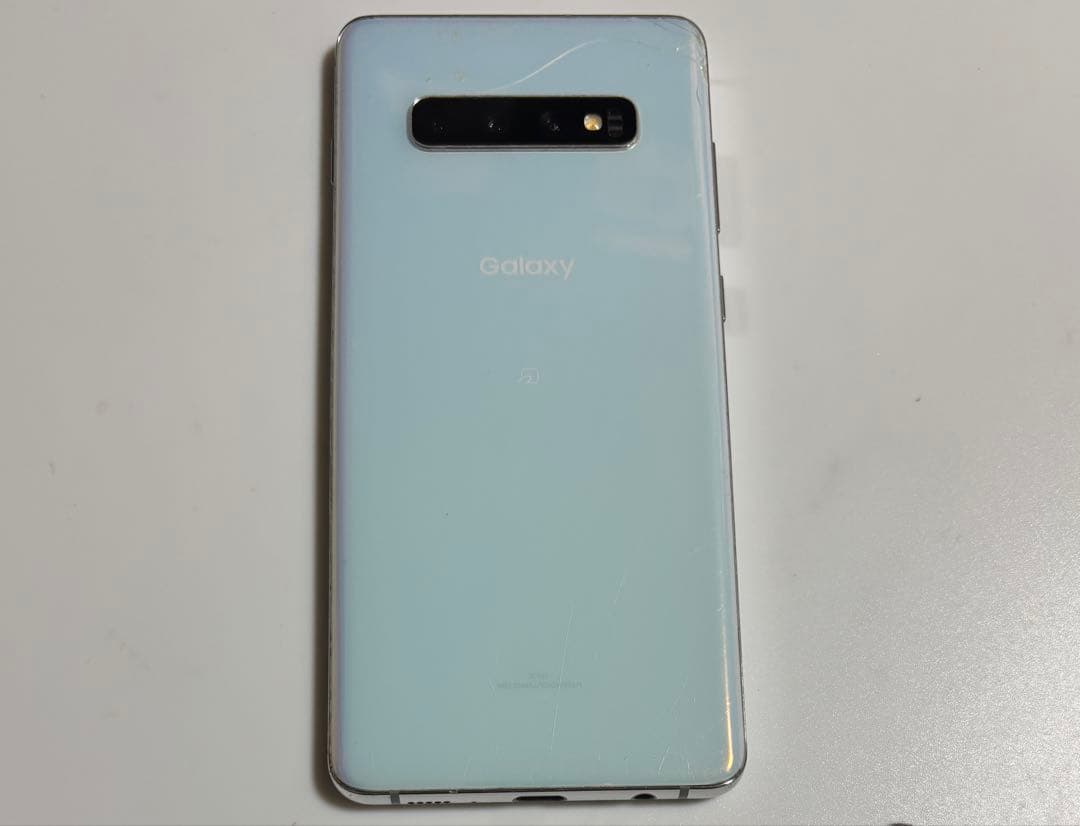 128G SCV42 Galaxy S10+ プリズムホワイト au SIMフリ