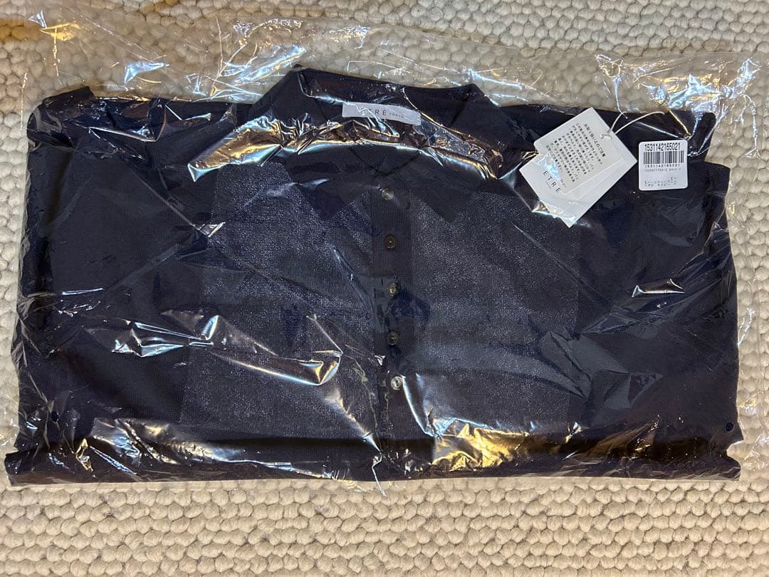 新品　完売　ETRE Tokyo ハーフスリーブニットポロ　ネイビー