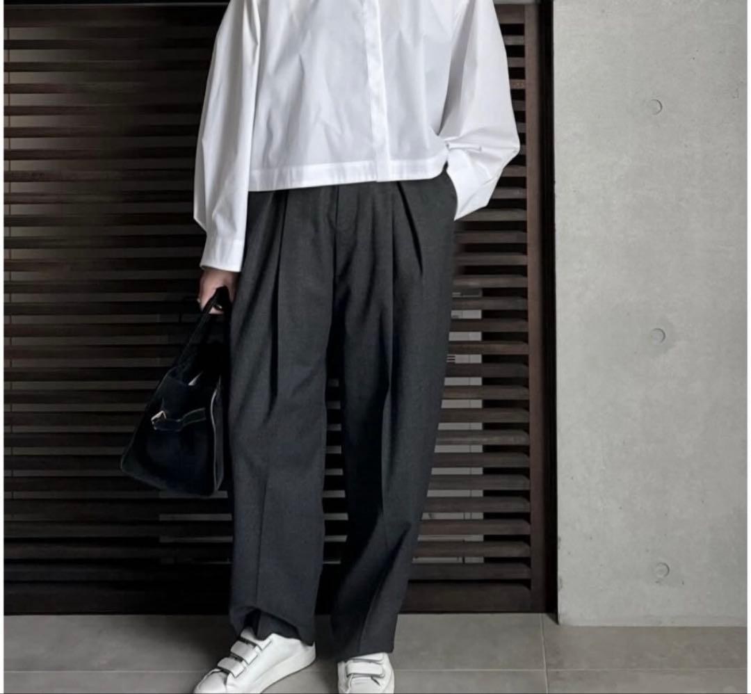 LOHEN バイカラーカットオフタックパンツ　C.GREY 38サイズ　未使用品