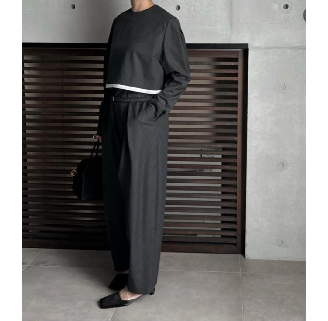 LOHEN バイカラーカットオフタックパンツ　C.GREY 38サイズ　未使用品