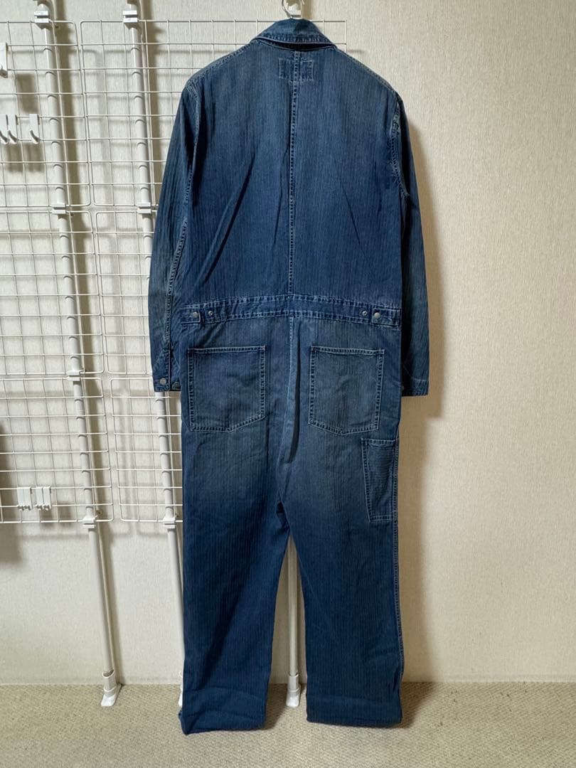 RRL ダブルアールエル　インディゴ　ヘリンボーン　オールインワン　つなぎ