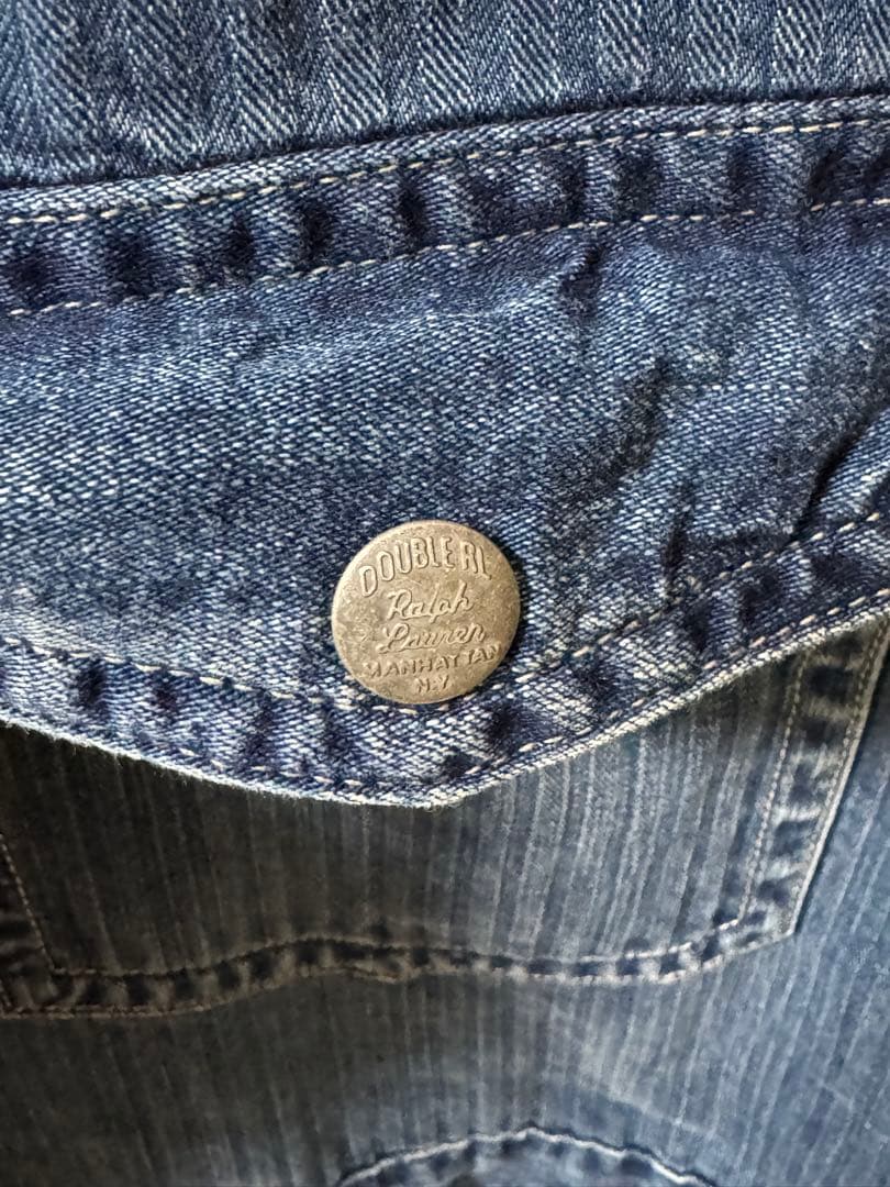 RRL ダブルアールエル　インディゴ　ヘリンボーン　オールインワン　つなぎ