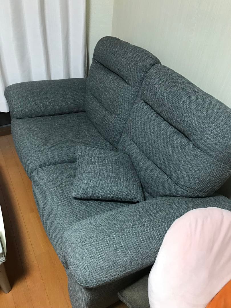 【美品】ニトリ 2人掛けファブリックソファー