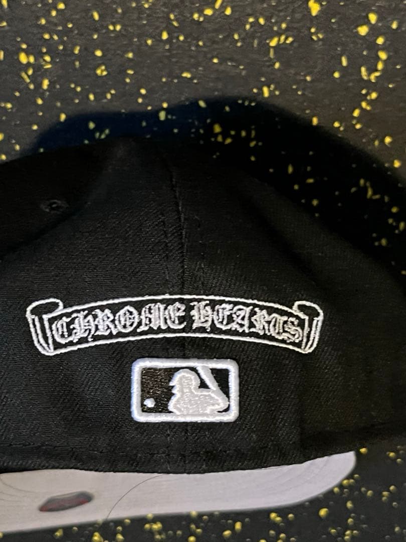 neweraクロムハーツ カスタム Hatsla NY ヤンキース　黒　71/4