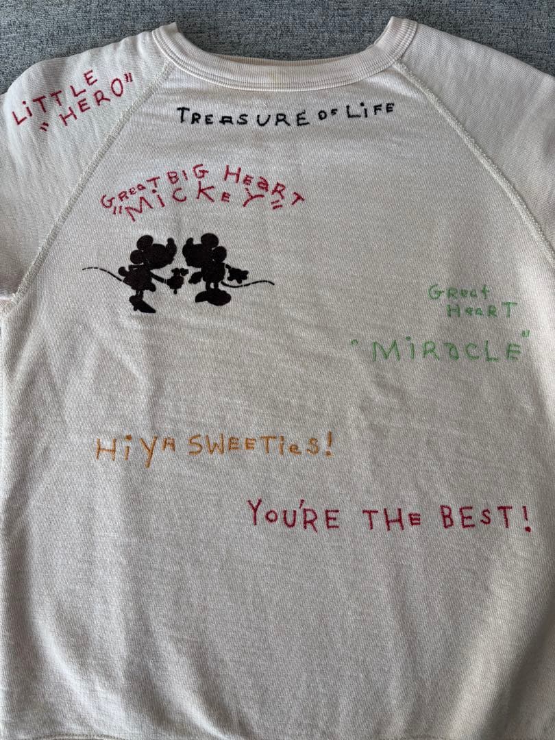 ミッキー刺繍トレーナー　デニムダンガリー　01