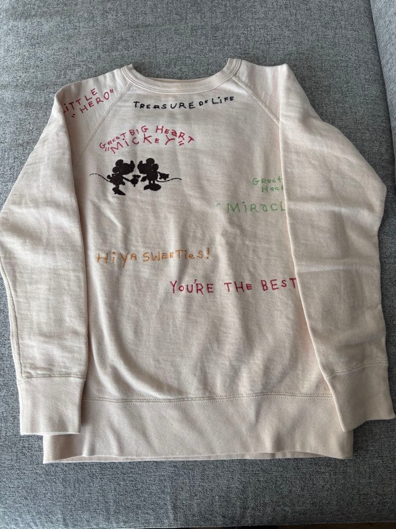 ミッキー刺繍トレーナー　デニムダンガリー　01