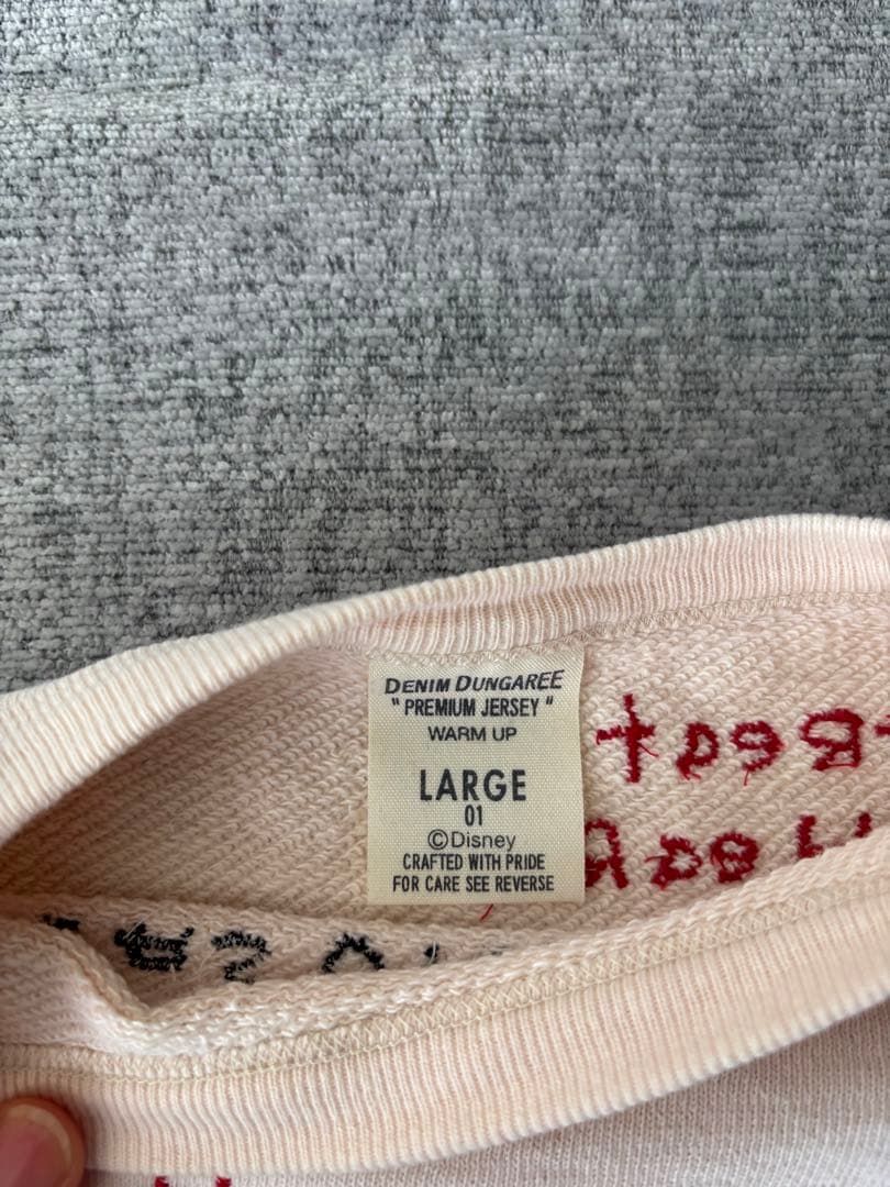 ミッキー刺繍トレーナー　デニムダンガリー　01