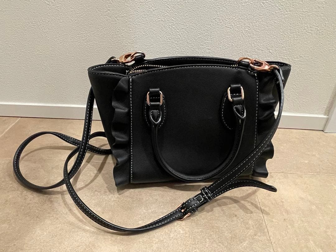 サマンサベガ ビジューリボンフラッター ミニ 2WAY ブラック