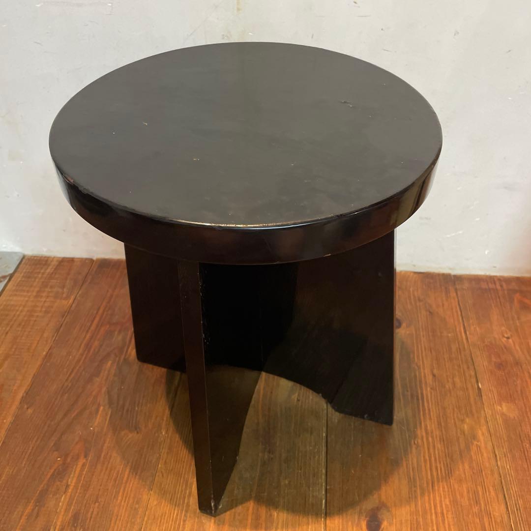 木製　漆塗り　茶道具　円椅子　スツール　立礼用椅子　点茶盤　組立て式　丈夫な作り