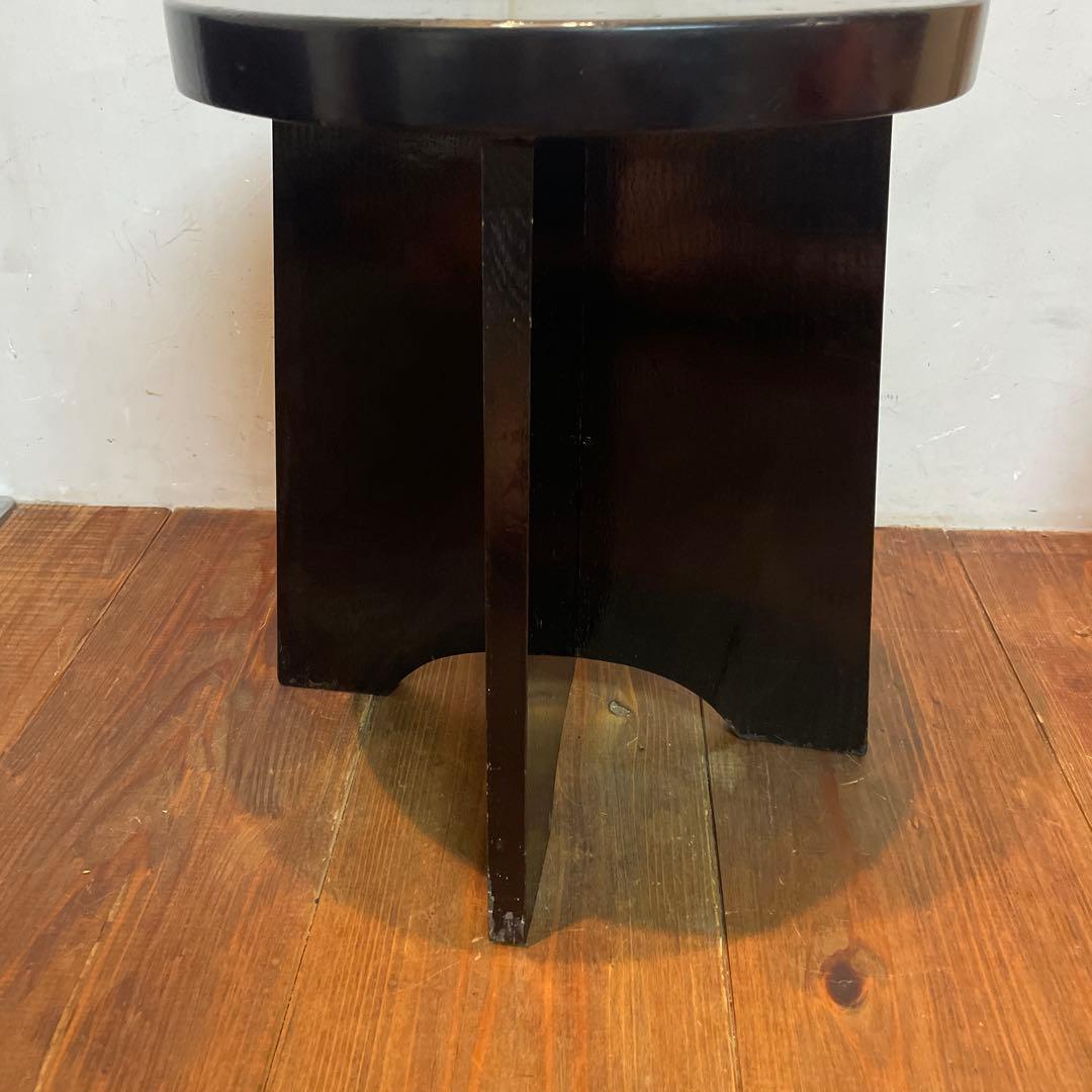 木製　漆塗り　茶道具　円椅子　スツール　立礼用椅子　点茶盤　組立て式　丈夫な作り