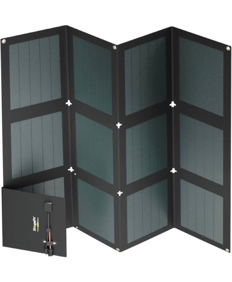 BougeRV CIGS 折りたたみ式ソーラーパネル 100W 太陽光発電