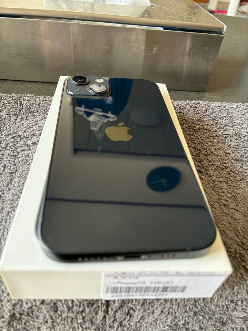 iPhone13 128GB ブラック　動作確認済み　画面フィルム付き