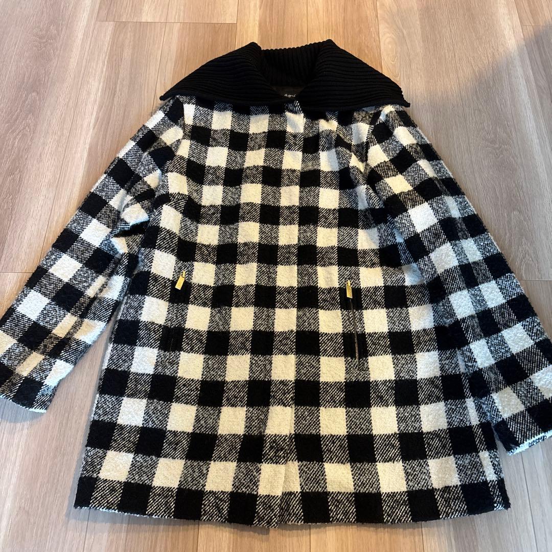 agnès b. チェック柄アウター サイズ2（9号）⭐︎アニエスベー