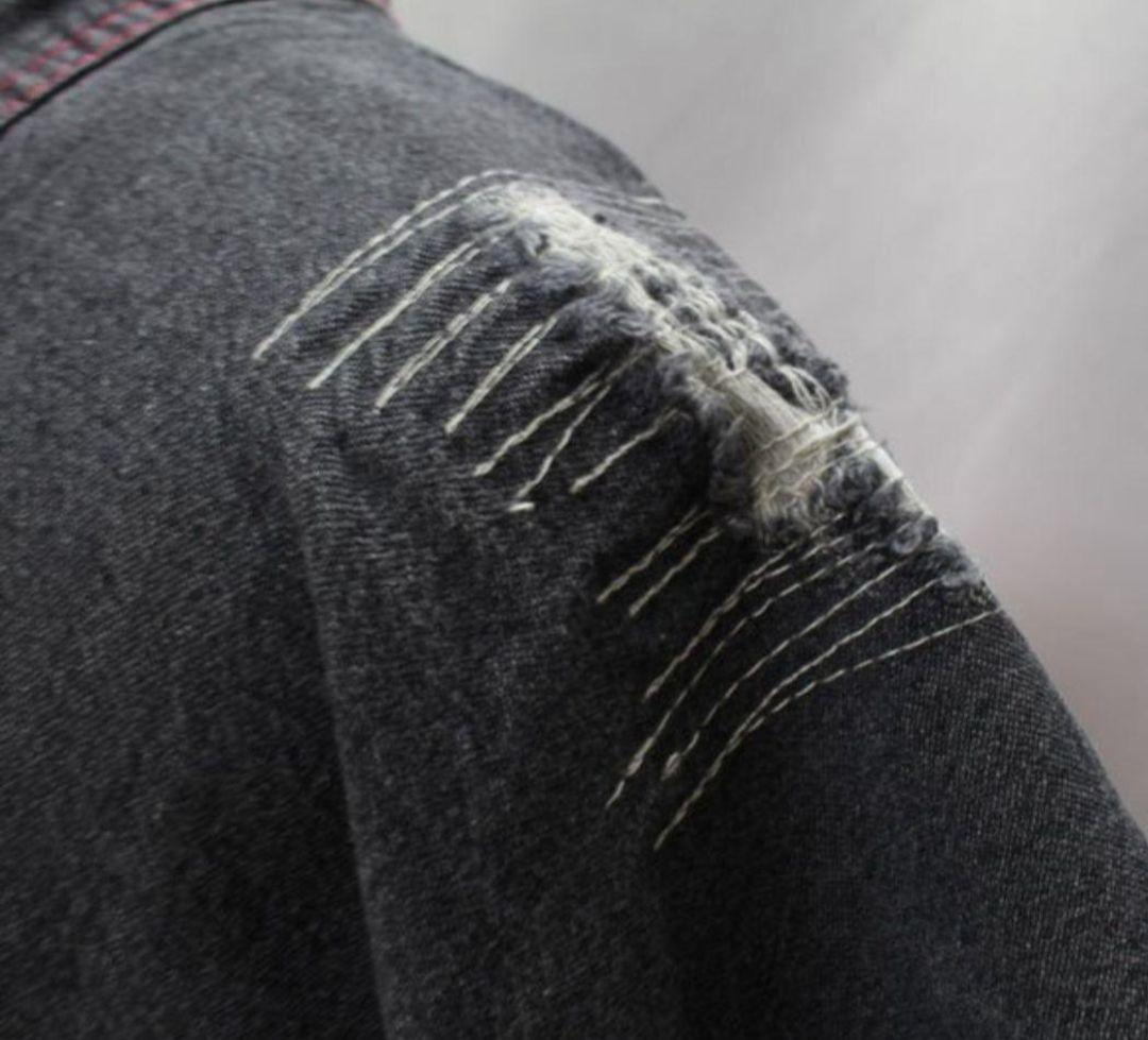 デニム　クラッシュ生地　和遊楽 巡-MEGURU-レディース　帯は付きません