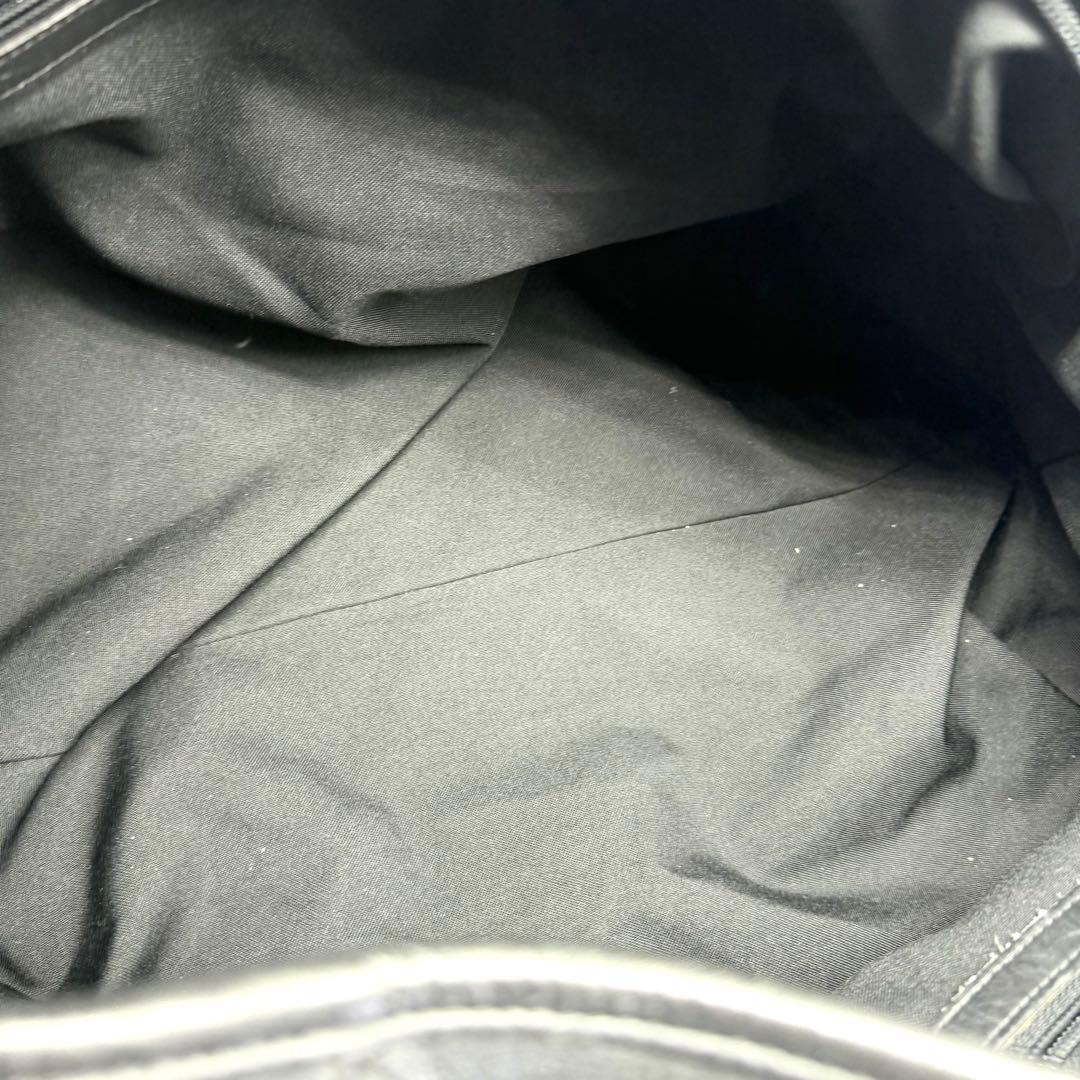 美品 COACH コーチ ボストンバッグ オールレザー 大容量 黒