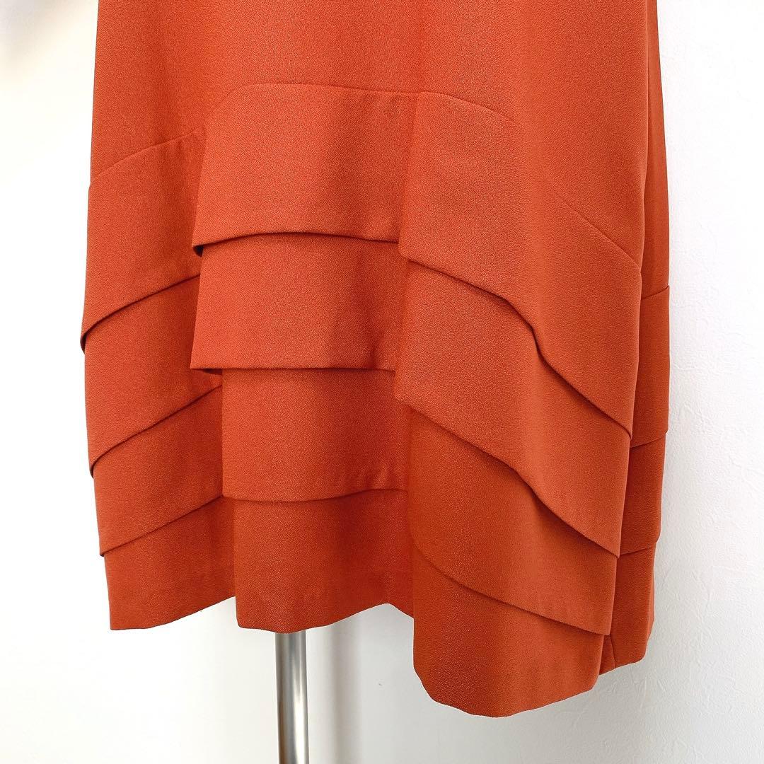 【美品✨】定価52,000円❤️アドーア✨サイズ36✨ワンピース✨日本製✨オレンジ