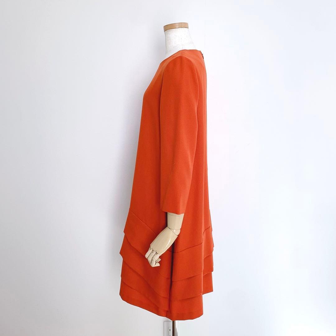 【美品✨】定価52,000円❤️アドーア✨サイズ36✨ワンピース✨日本製✨オレンジ