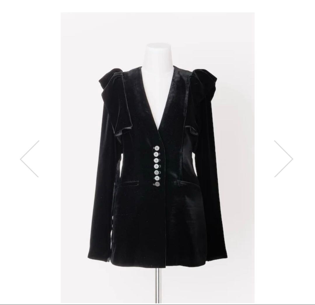 ジャケット・アウター FETICO VELVET frill SHOULDER Jacket
