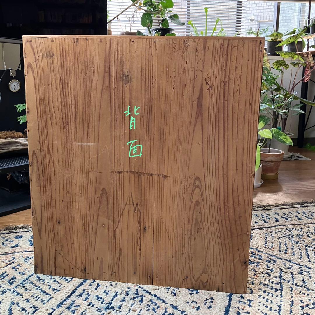 古道具　ガラス戸棚　昭和初期　ヴィンテージ家具