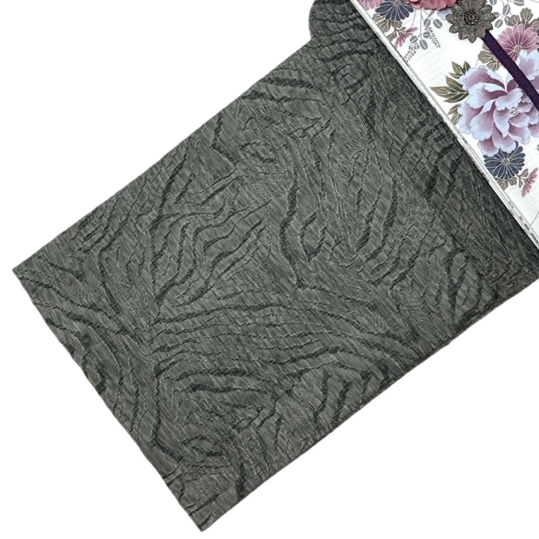 浴衣のみ　新作 1セットのみ 浴衣ジェンヌ シフォン素材 チャコールグレー