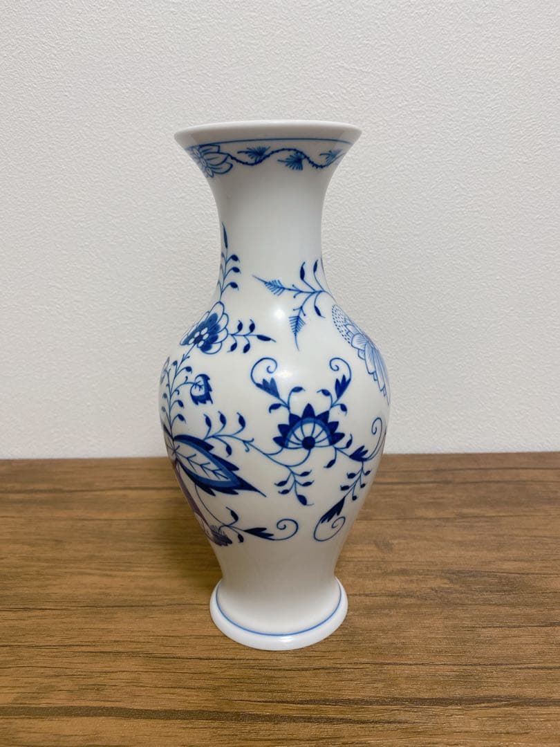 美品　マイセン　ブルーオニオン　フラワーベース　花瓶