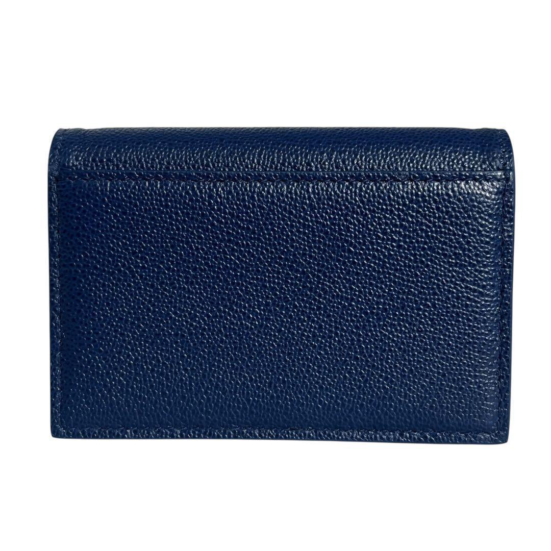 新品✨ブルガリ カードケース 名刺入れ サークルロゴ バイカラー ブルー メンズ