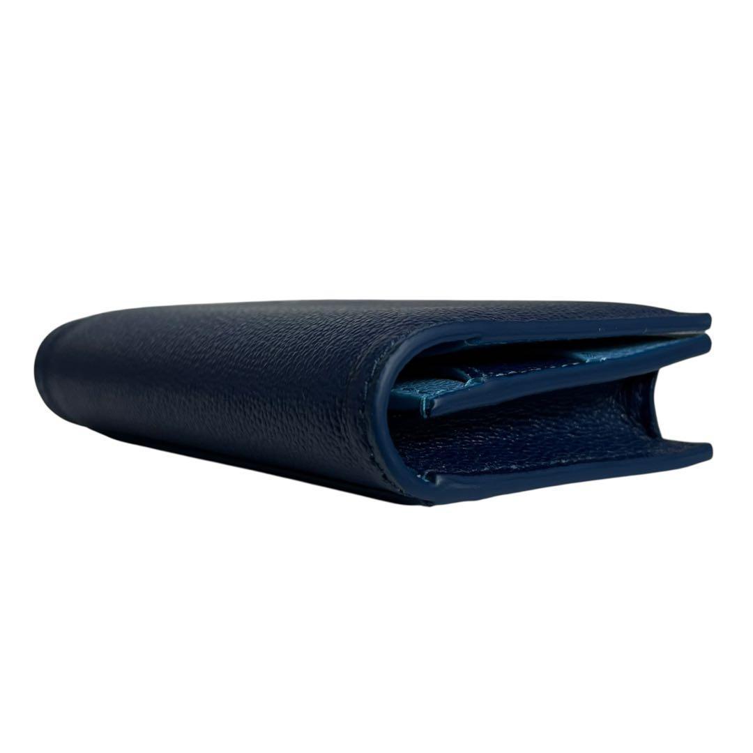 新品✨ブルガリ カードケース 名刺入れ サークルロゴ バイカラー ブルー メンズ