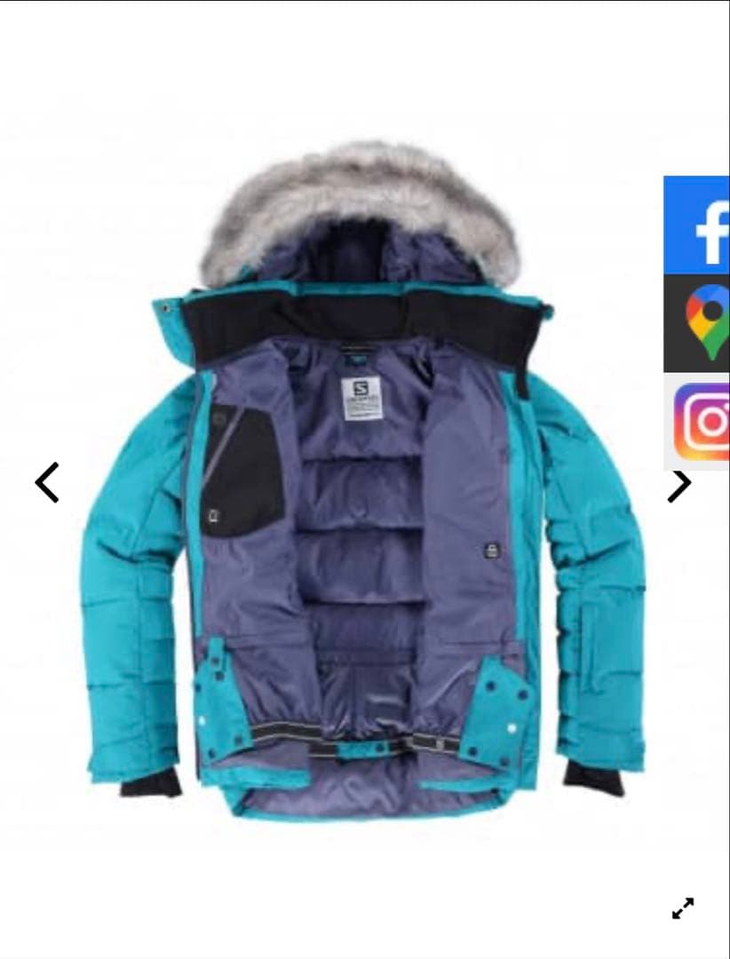 【こふ】Salomon フード付きダウンジャケット