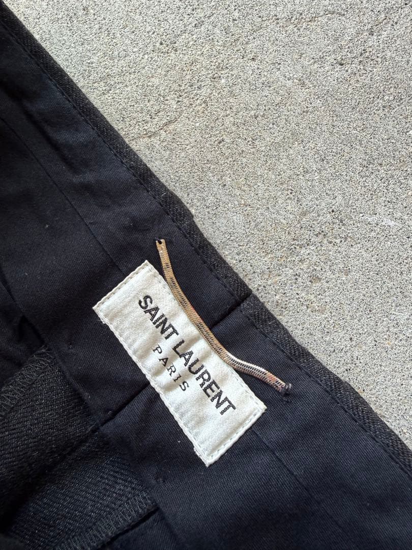 パンツ SAINT LAURENT 13AW Dark Gray Wool Slacks