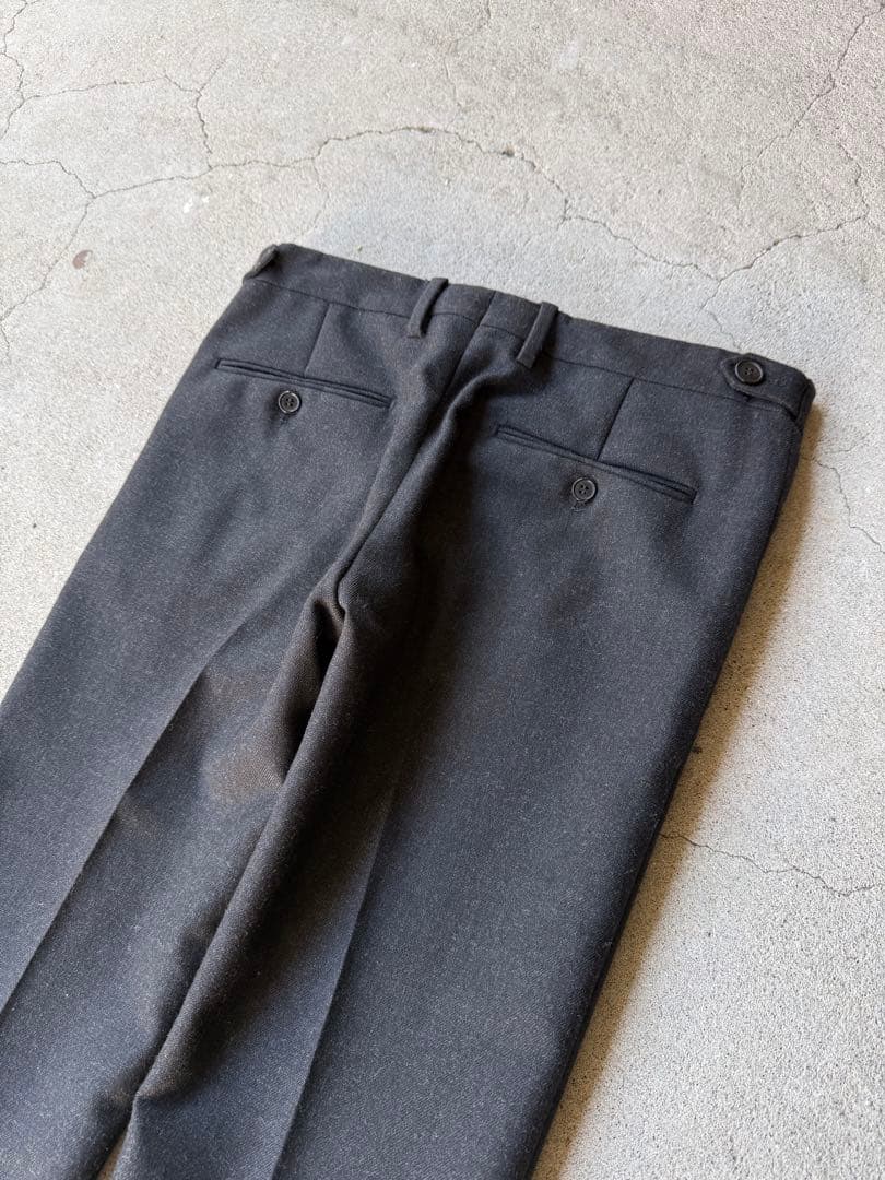 パンツ SAINT LAURENT 13AW Dark Gray Wool Slacks