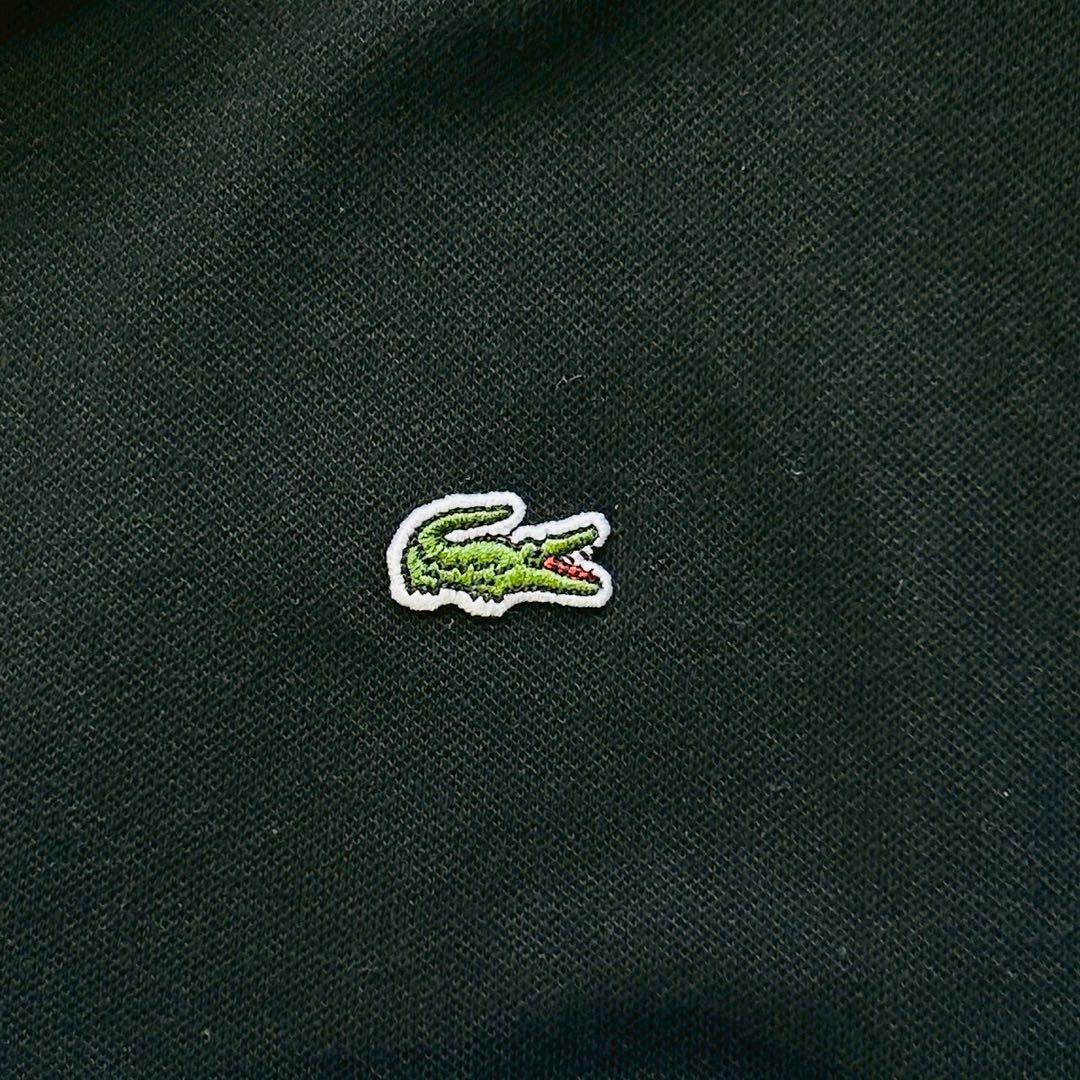 美品 ラコステ リラックスフィットピケポロシャツ ブラック コットン L