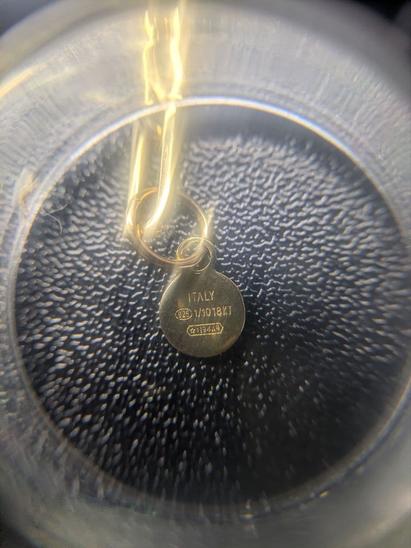 イタリー＊2ビーゴールド＊クリップチェーン＊チャーム＊K18✕シルバー