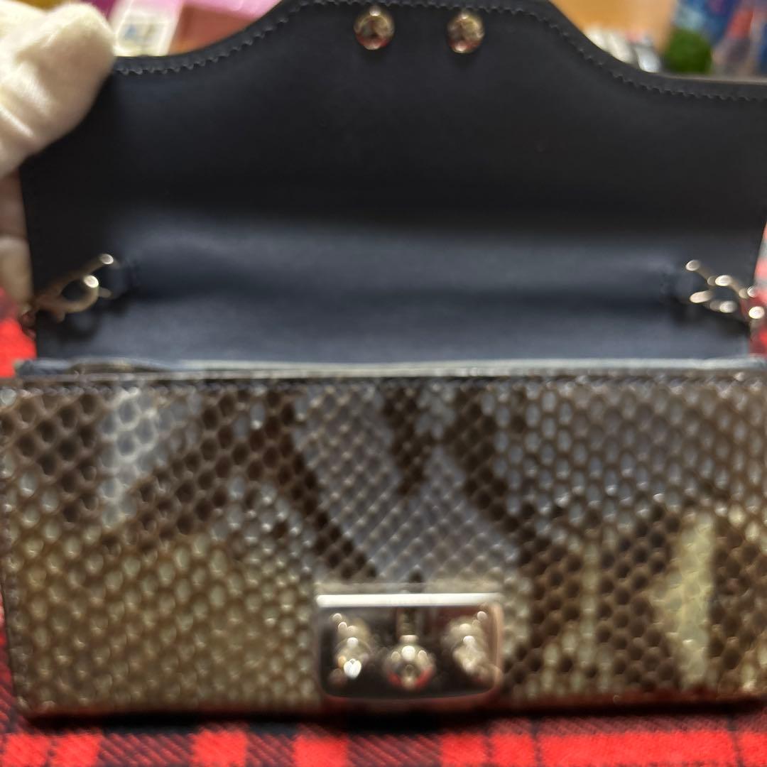 ■ 龍庵弧月 GUCCI グッチ パイソン チェーンウォレット ■