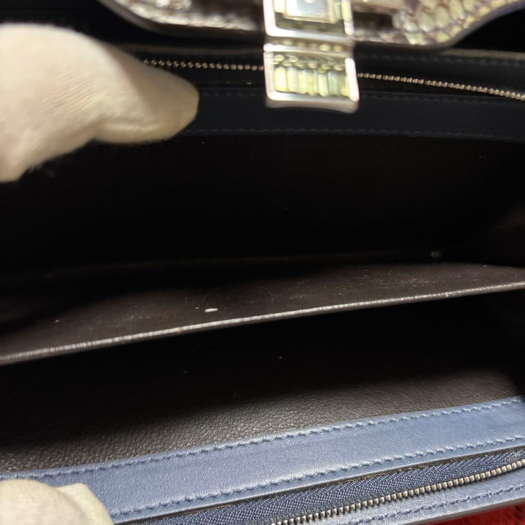 ■ 龍庵弧月 GUCCI グッチ パイソン チェーンウォレット ■