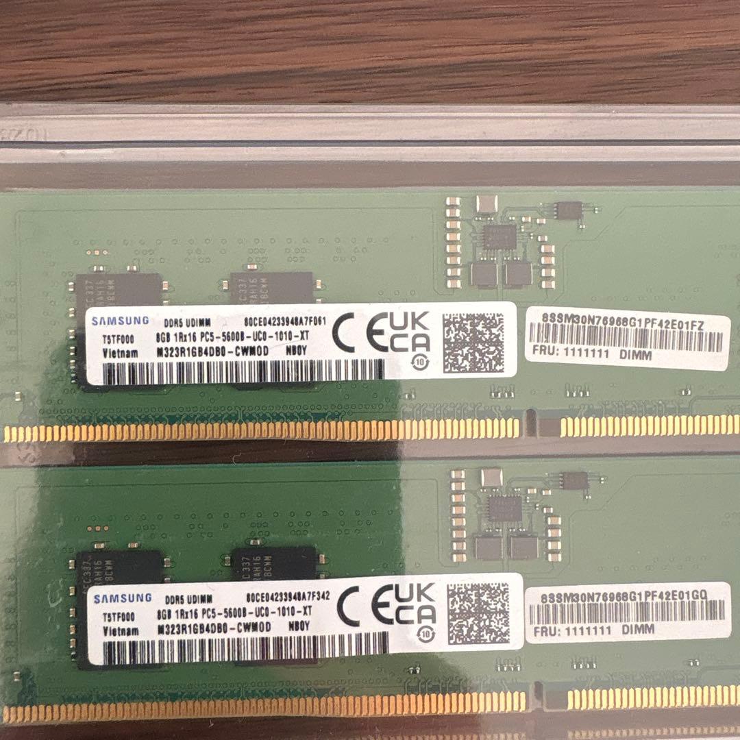 SAMSUNG メモリDDR5-5600 UDIMM 16GB(8GBx2 )