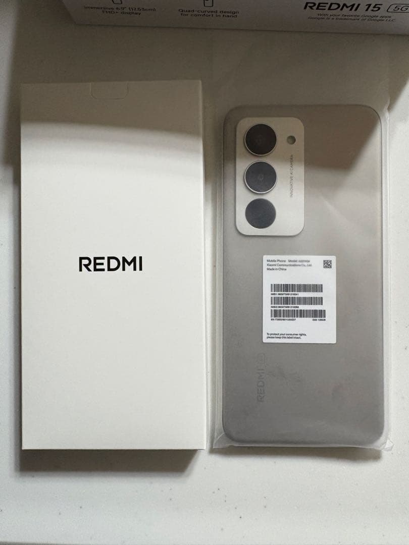 未使用 REDMI 15 5G スマホ チタングレー4GB/128GB