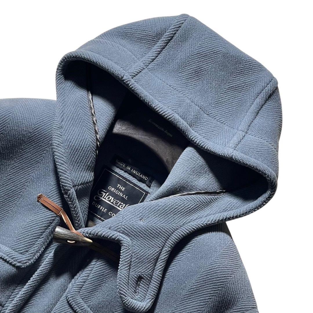 ✨美品・希少✨ グローバーオール ダッフルコート キングストン ヘリンボーン L