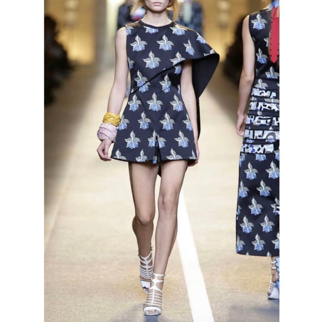 FENDI フェンディ オーキッド アシンメトリー ワンピース 15ss ドレス