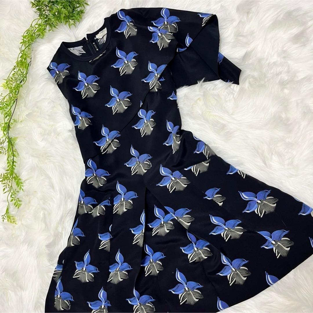 FENDI フェンディ オーキッド アシンメトリー ワンピース 15ss ドレス