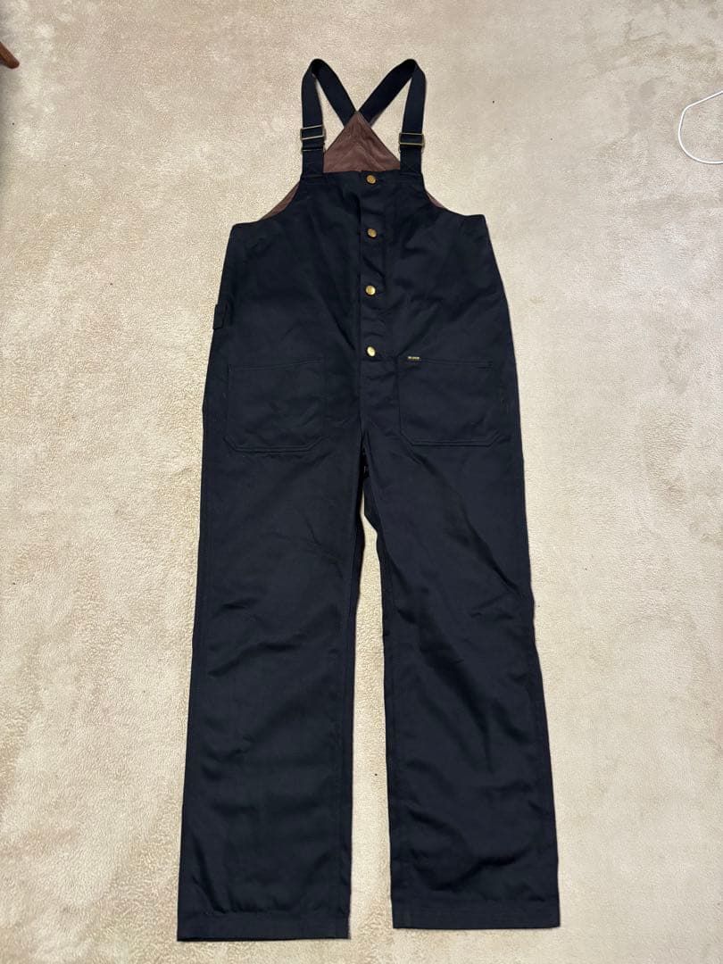 ブルコ　BLUCO ブラックオーバーオール S