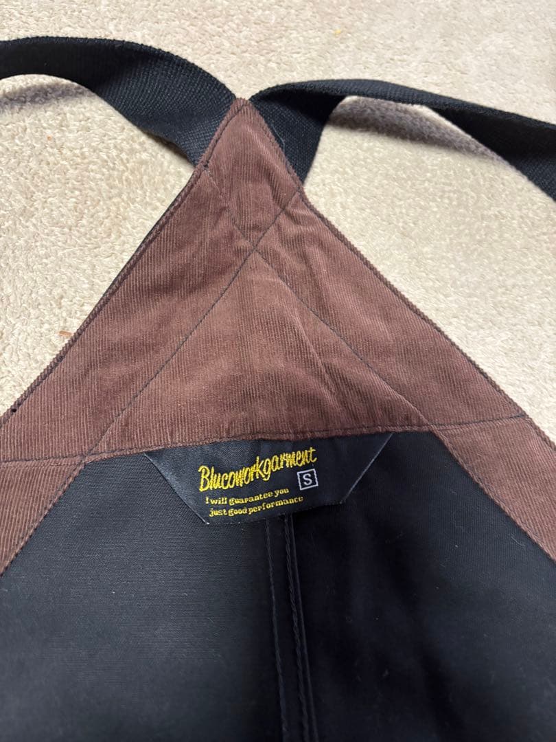 ブルコ　BLUCO ブラックオーバーオール S