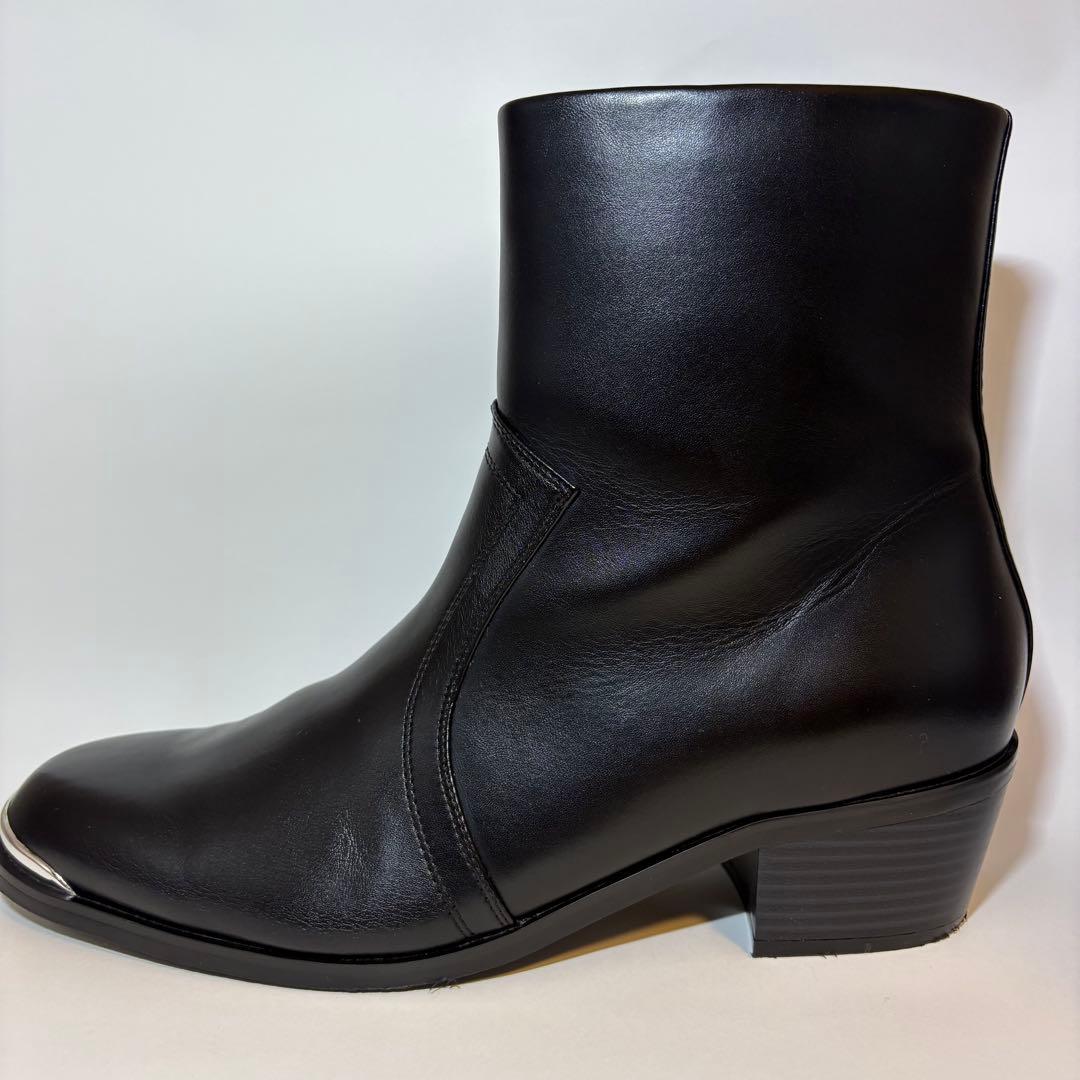 【本革】Lui’s ルイス ヒールレザーブーツ 42 黒 メンズ ウエスタン