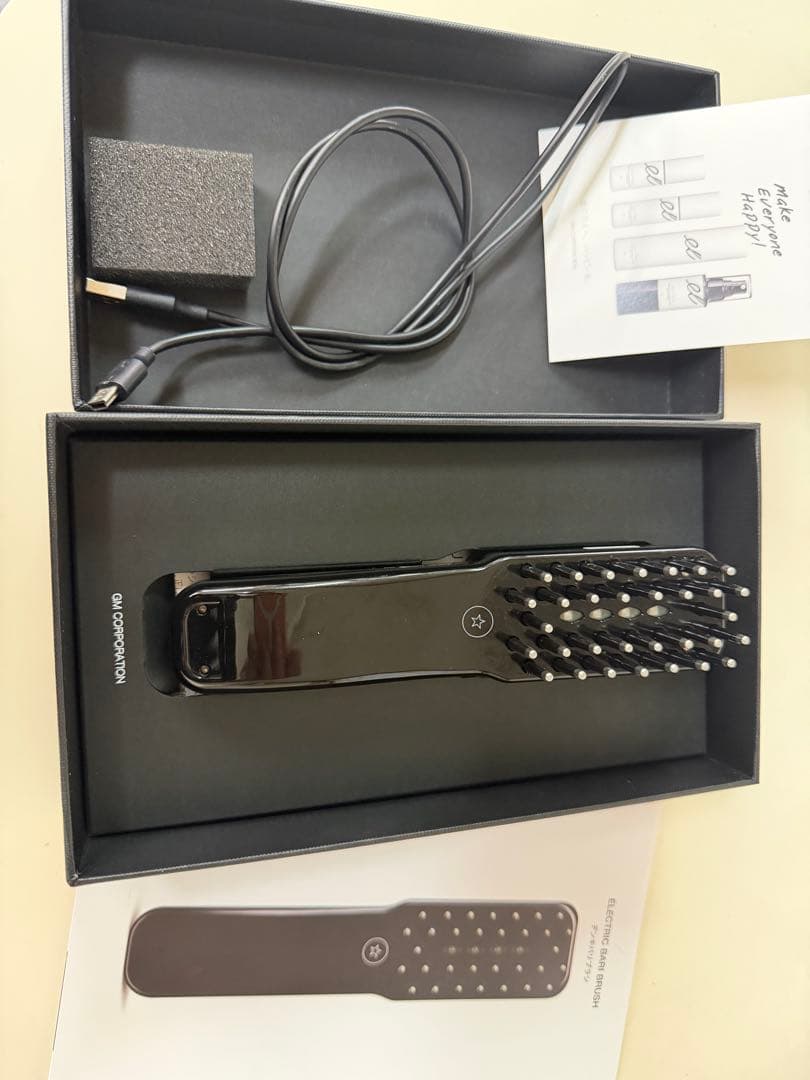 【美品】電気バリブラシ エレクトロン 美顔器 エレクトリックバリブラシ ブラック