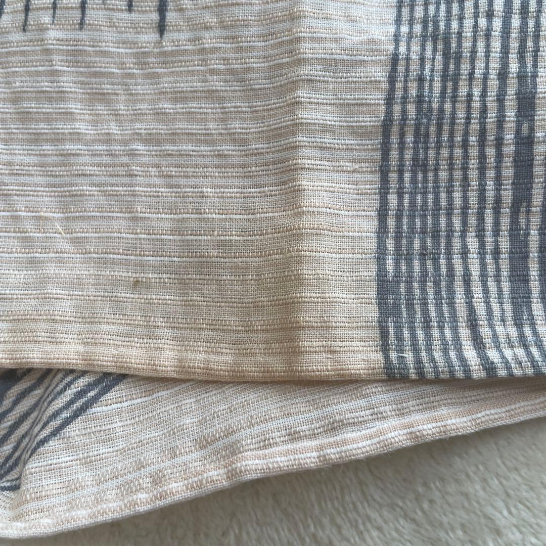 波模様浴衣・グラデーション紫帯セット