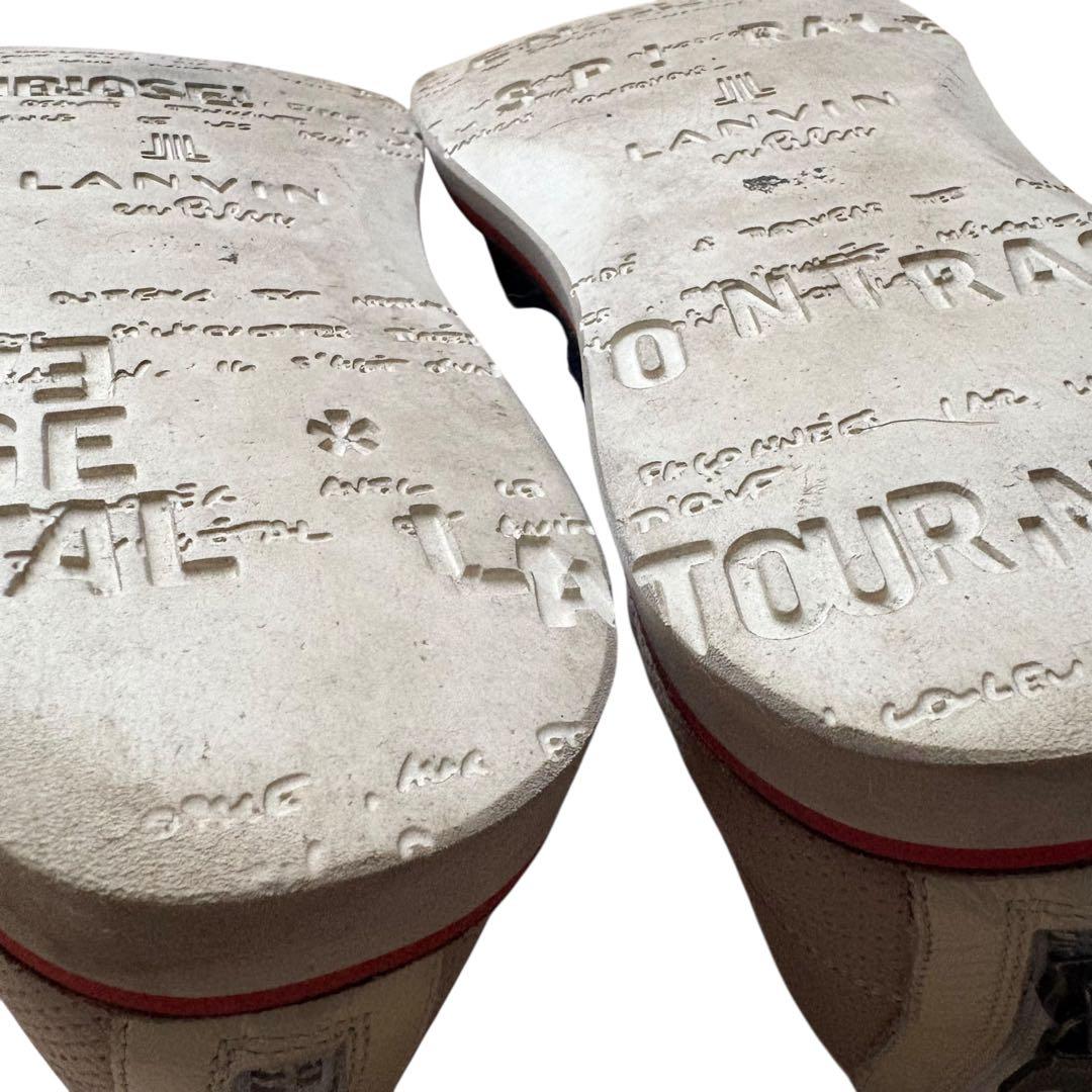 LANVIN en Bleu/ネイビー ハイカット/スウェードシューズ